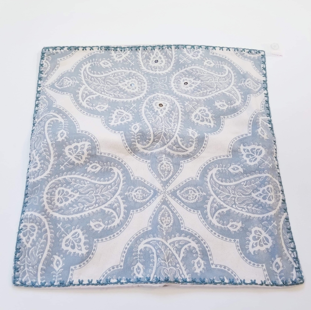 Pottery Barn Paisley & Sequins Pillow Cover 24x24